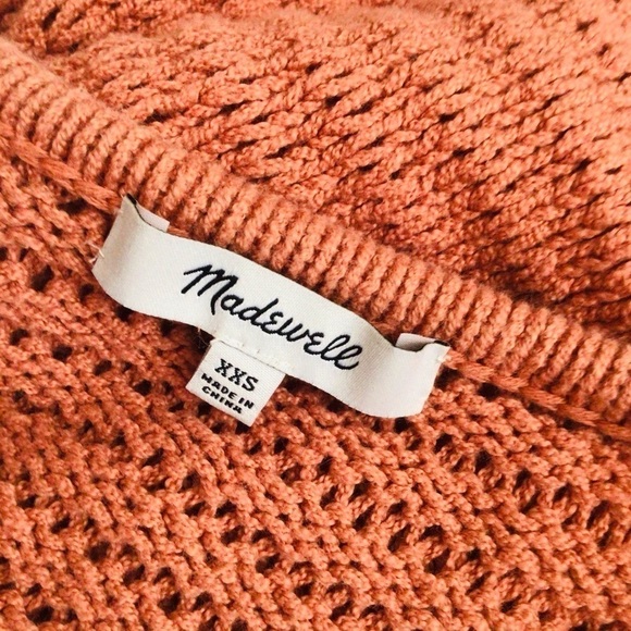 MADEWELL xxs pullover peach sweater - Picture 5 of 8